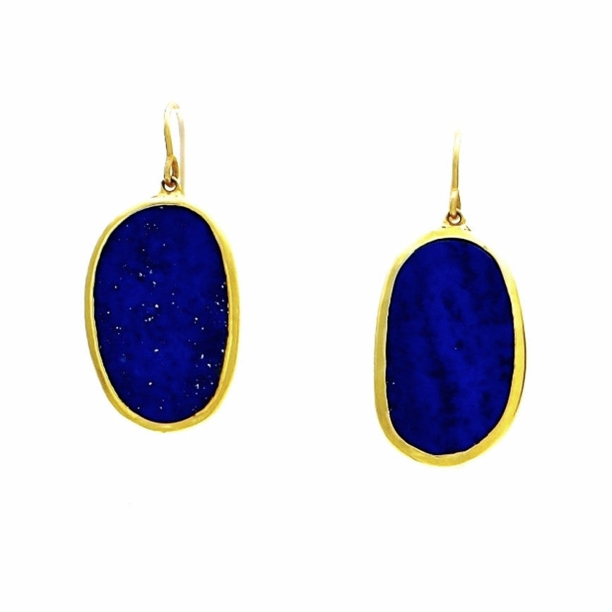 Lapis Lazuli Earrings 18 K Gold