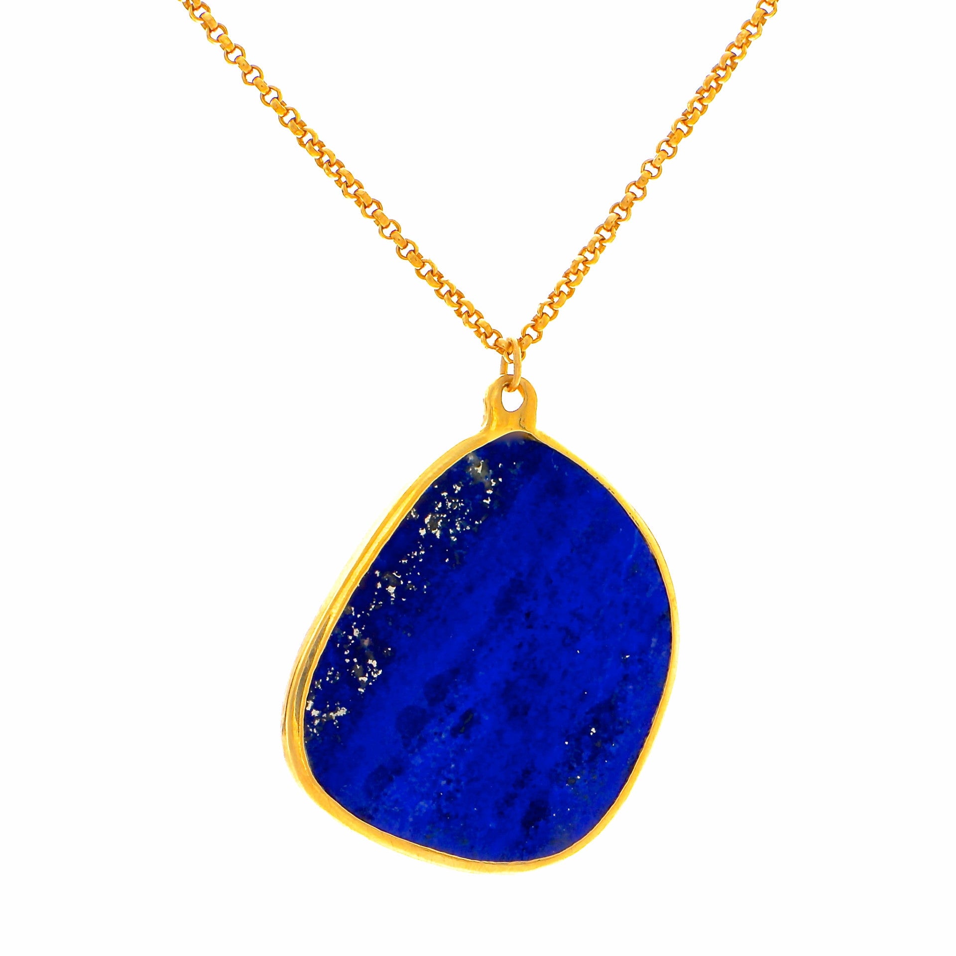 Lapis Lazuli Pendant 18K Gold
