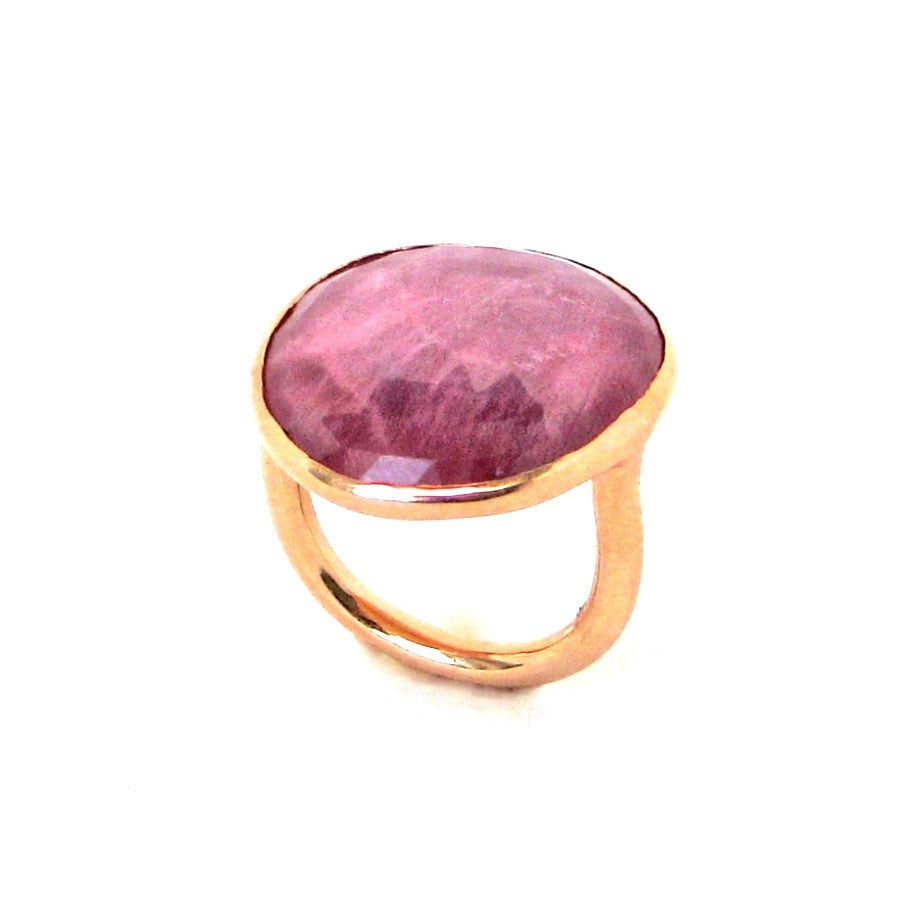 Pink Sapphire Ring in 18k Rose Gold